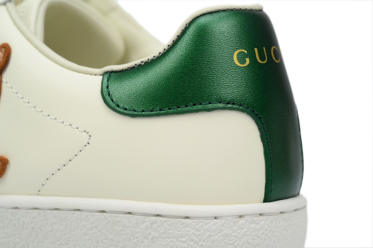 Gucci Ace Doraemon Cat White Green 602129 04GG O9085