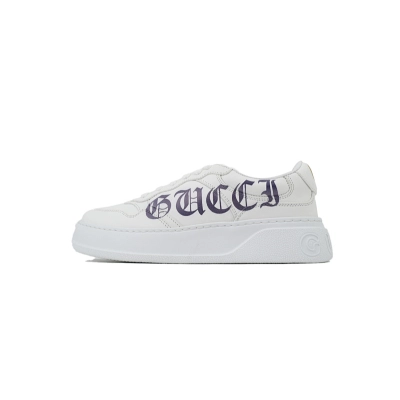 Gucci Chunky Gothic Logo White Purple Sneaker 675842 UPC20 2866 01
