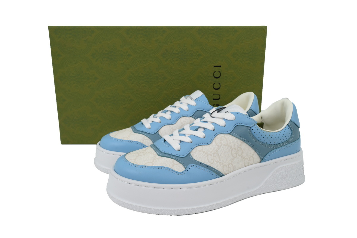 Gucci Chunky GG Supreme Light Blue White Sneaker 670408 1XL10 9014