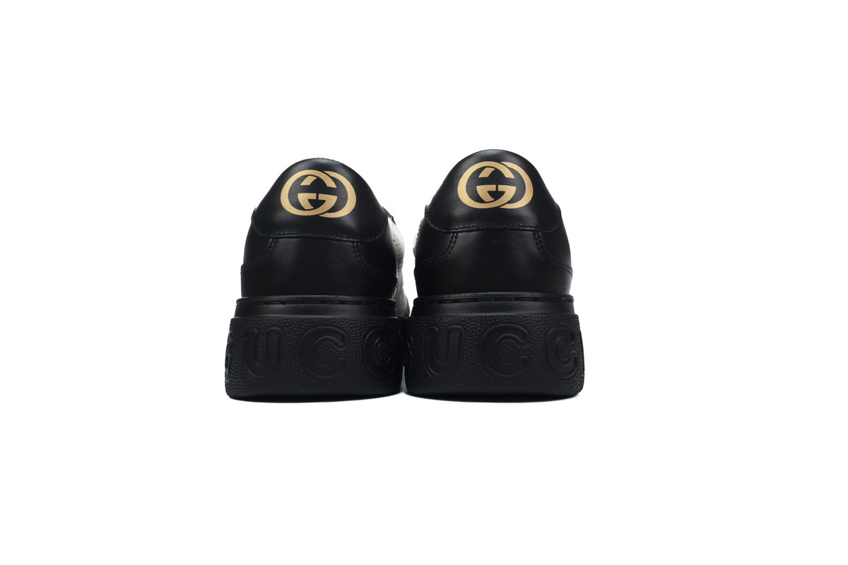 Gucci Chunky GG Embossed Black White Sneaker 669582 1XL10 1000