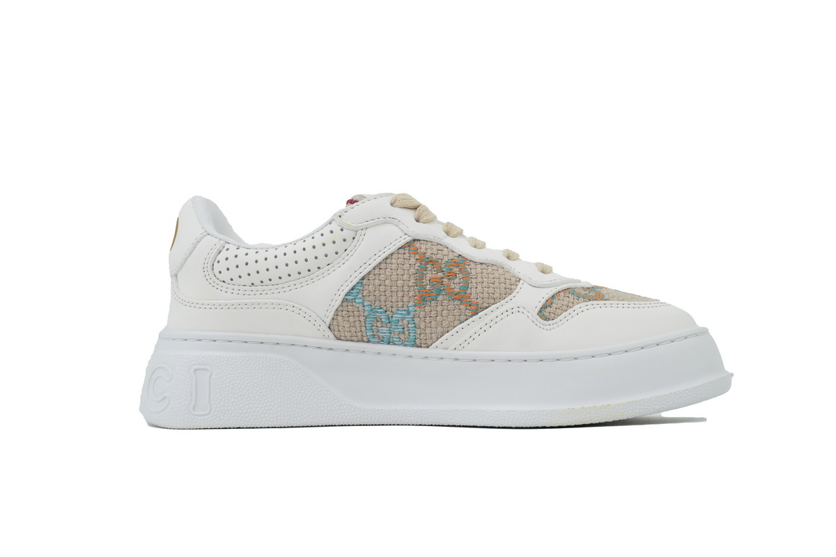 Gucci Chunky GG Multicolor Canvas White Sneaker 675840 UPC20 2866