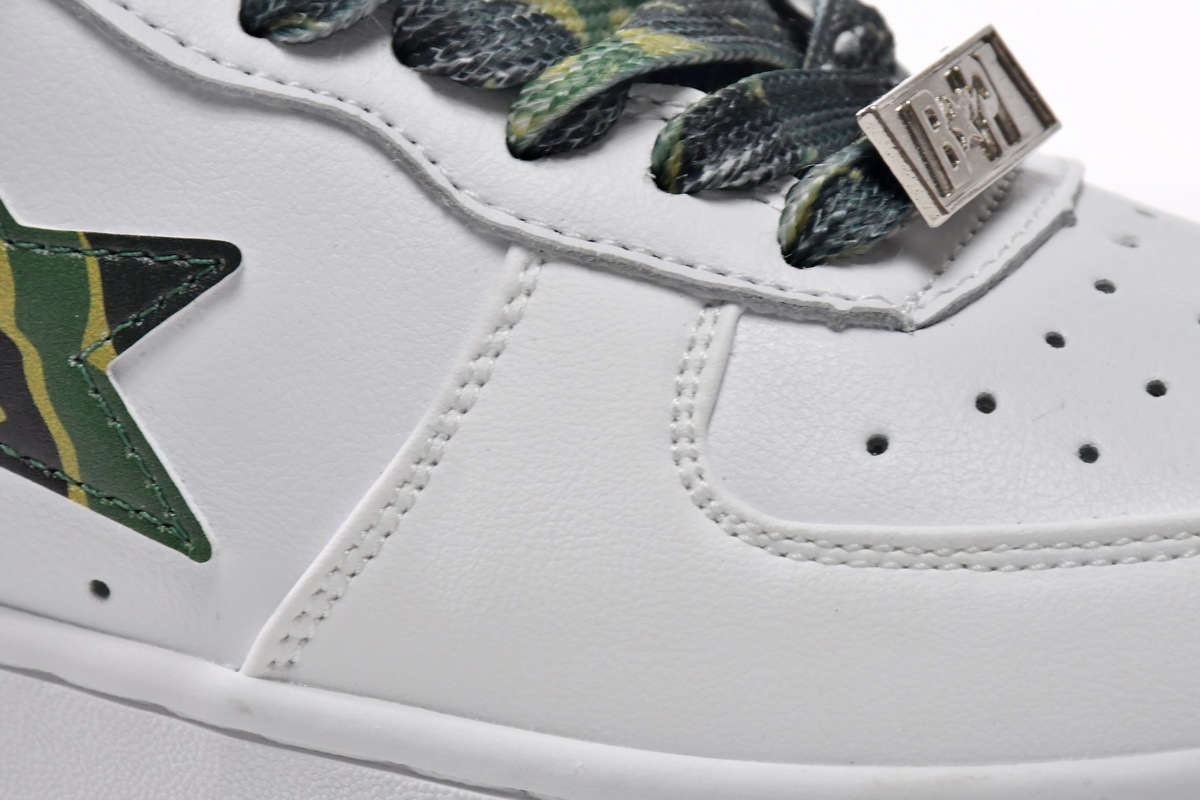 H20-191-045 A Bathing Ape Bape Sta Low White Green Camouflage
