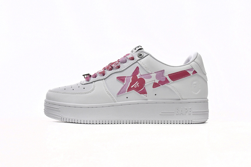 H20-191-045 A Bathing Ape Bape Sta Low White Red Camouflage