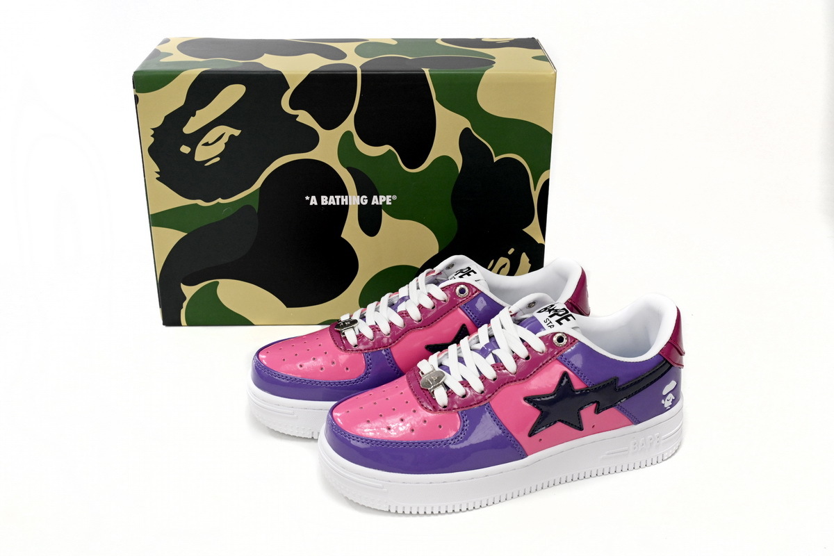 H20 191 046 A Bathing Ape Bape Sta Low Purple Mirror Surface