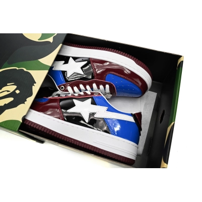 H22-191-027 A Bathing Ape Bape Sta Low Baijiu red blue 02