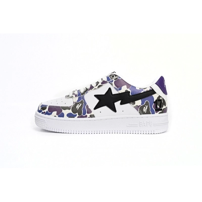 H30-191-004 A Bathing Ape Bape Sta Low White Purple Color Spray 01
