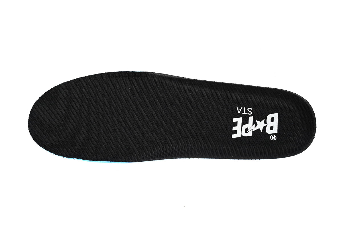  A Bathing Ape Bape Sta Low en blanco y negro con estampado de tiburón H30-191-009