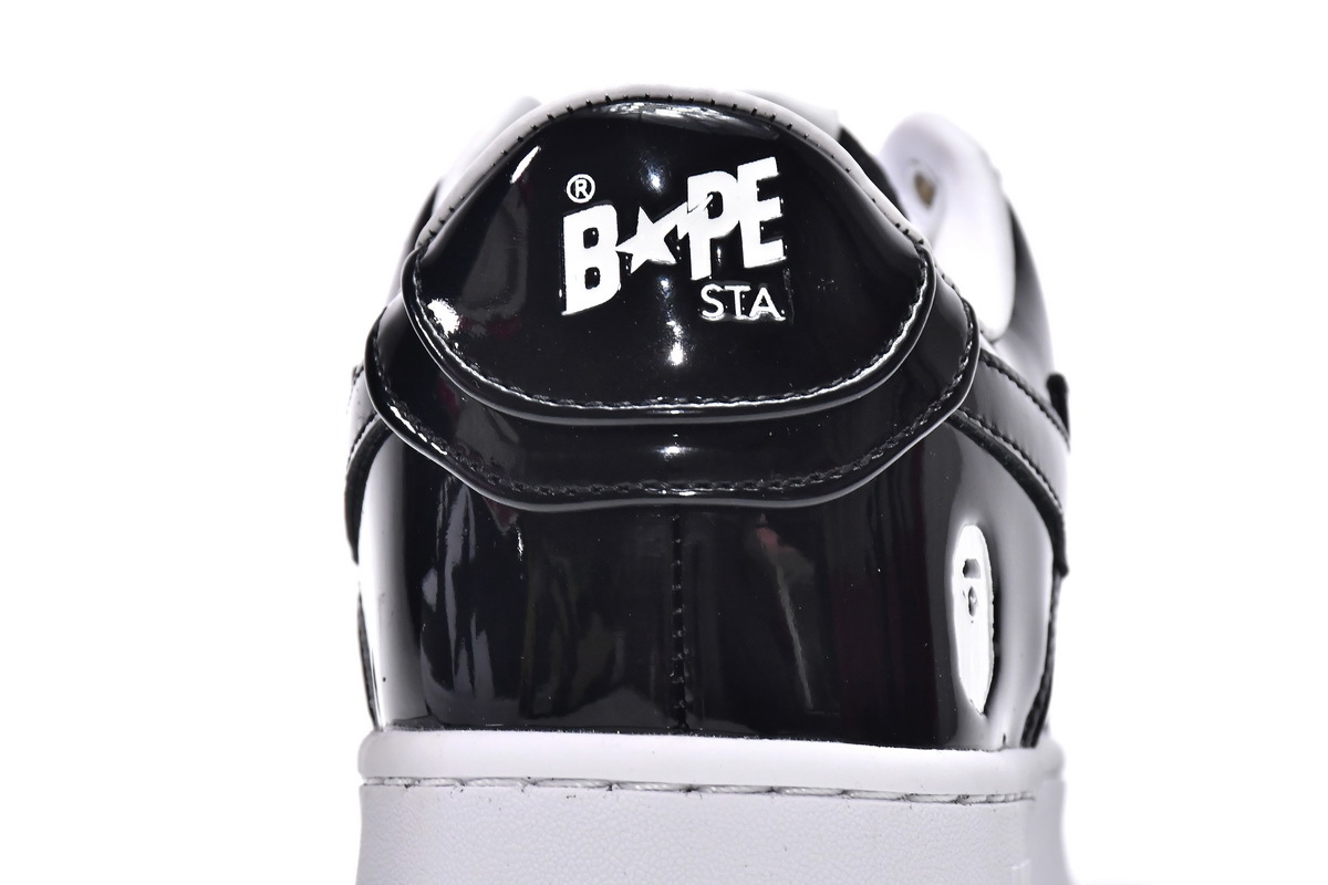 H70-191-001 A Bathing Ape Bape Sta Low Black White