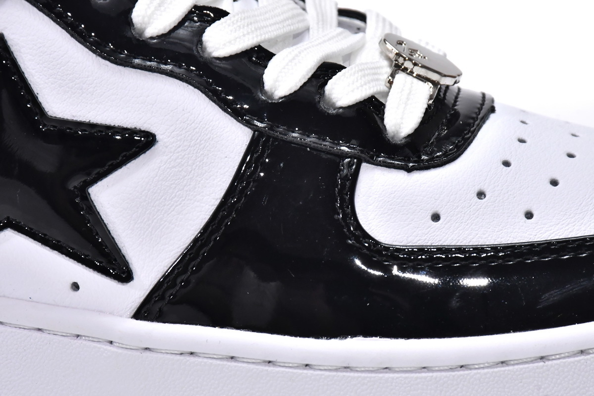 H70-191-001 A Bathing Ape Bape Sta Low Black White