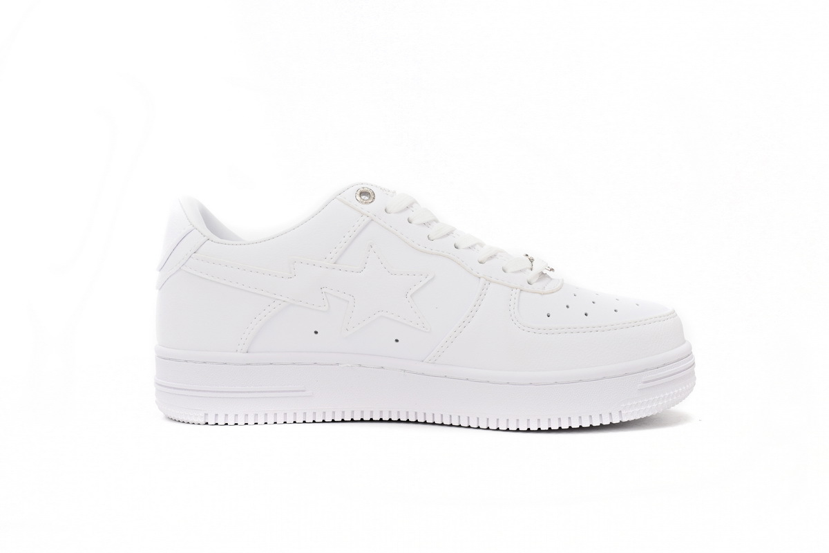 H70-191-006 A Bathing Ape Bape Sta Low White
