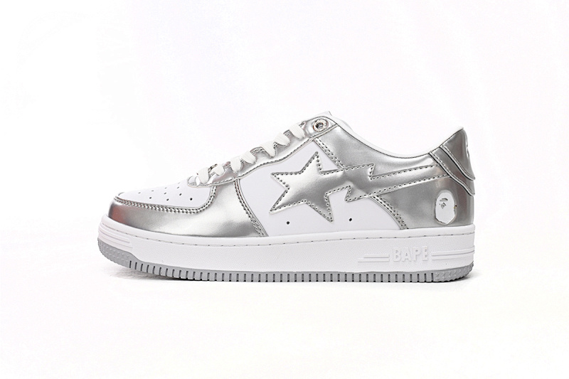 H73 191 921 A Bathing Ape Bape Sta Low Silver