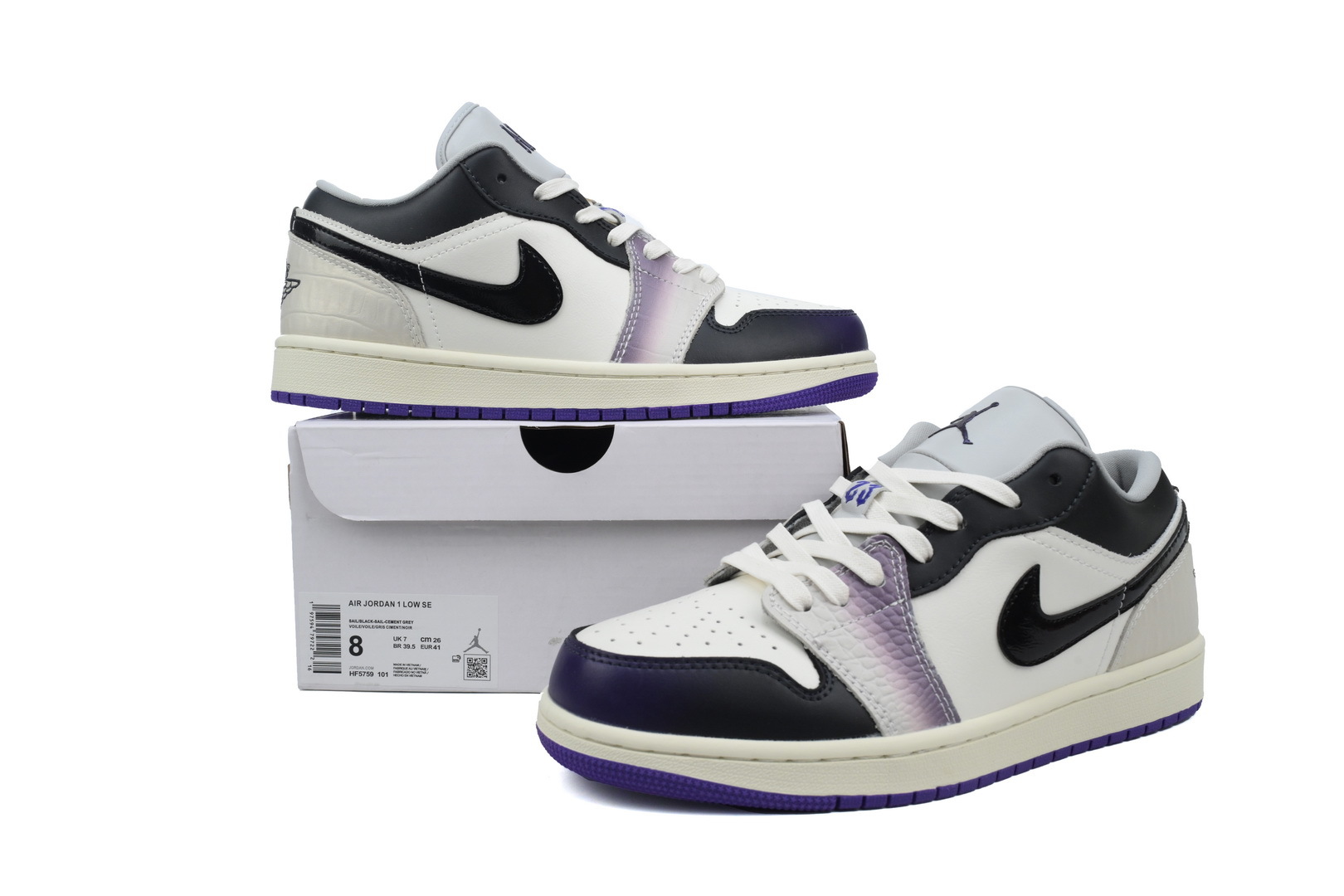  Air Jordan 1 Low SE White Black University Blue HF5759-101