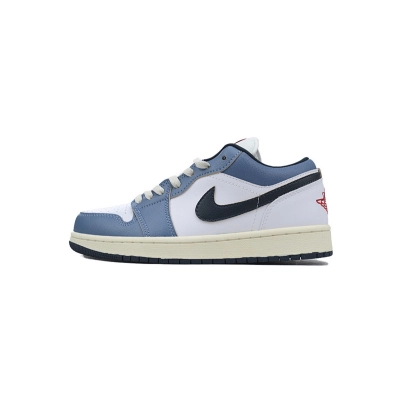 Air Jordan 1 Low SE White University Blue Black HM3711-144 01