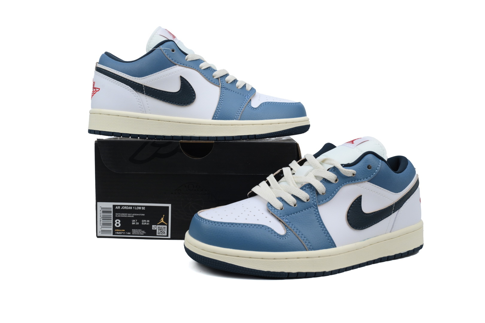 Air Jordan 1 Low SE White University Blue Black HM3711-144