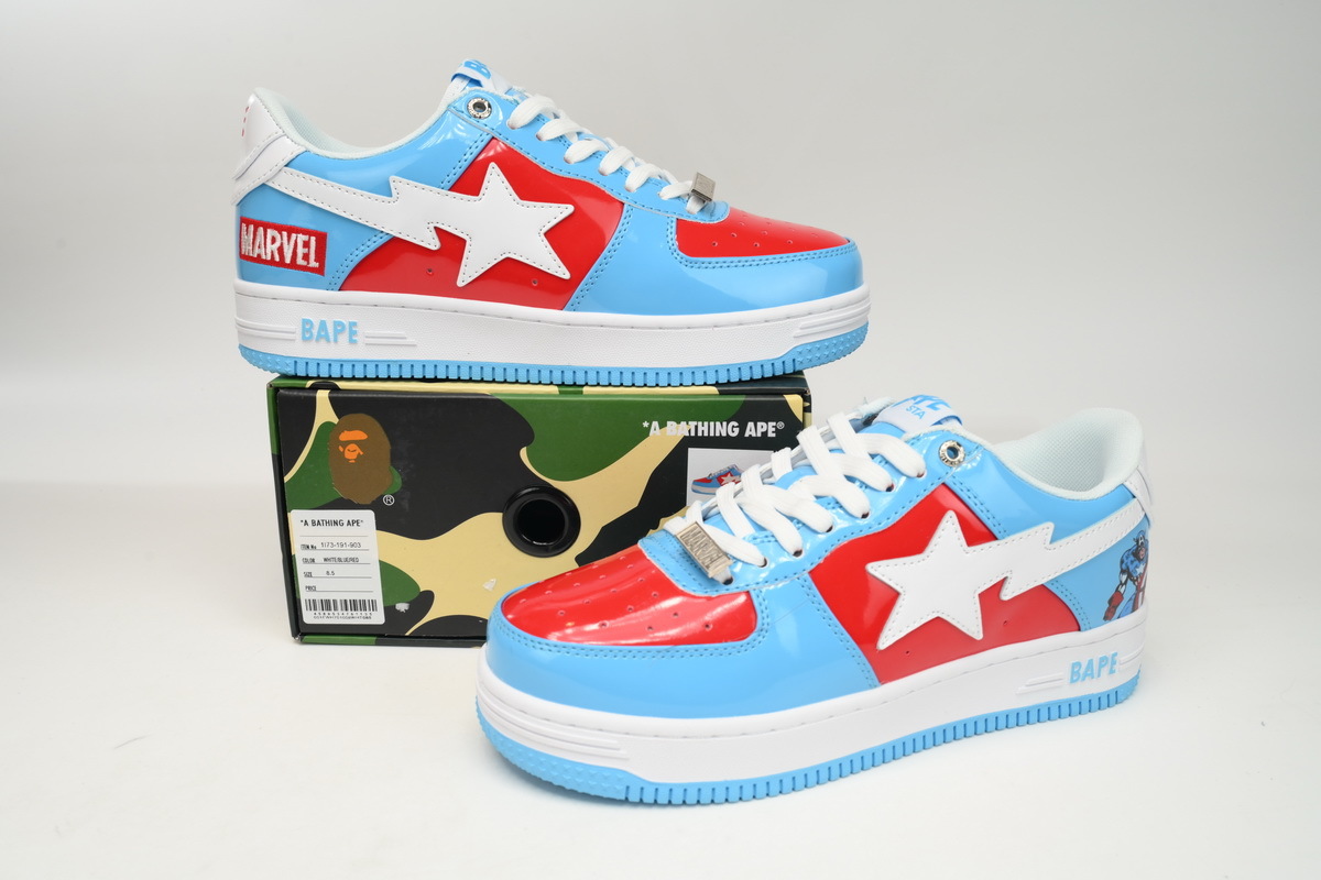  Bathing Ape Bape Sta Low Capitán América I73-291-903