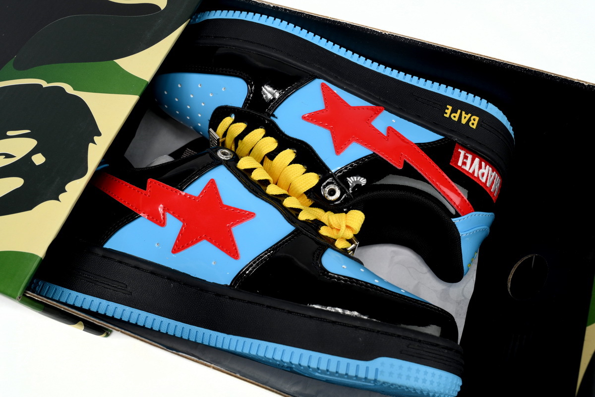 A Bathing Ape Bape Sta Low Black Widow I73-291-907 
