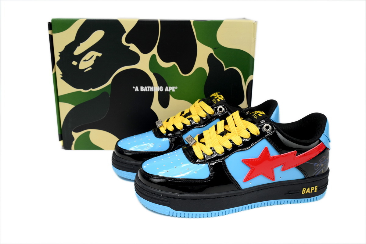 A Bathing Ape Bape Sta Low Black Widow I73-291-907 