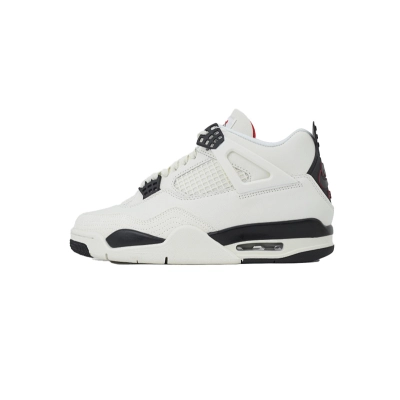  Air Jordan 4 Retro White Black And Red IM4002-100 01