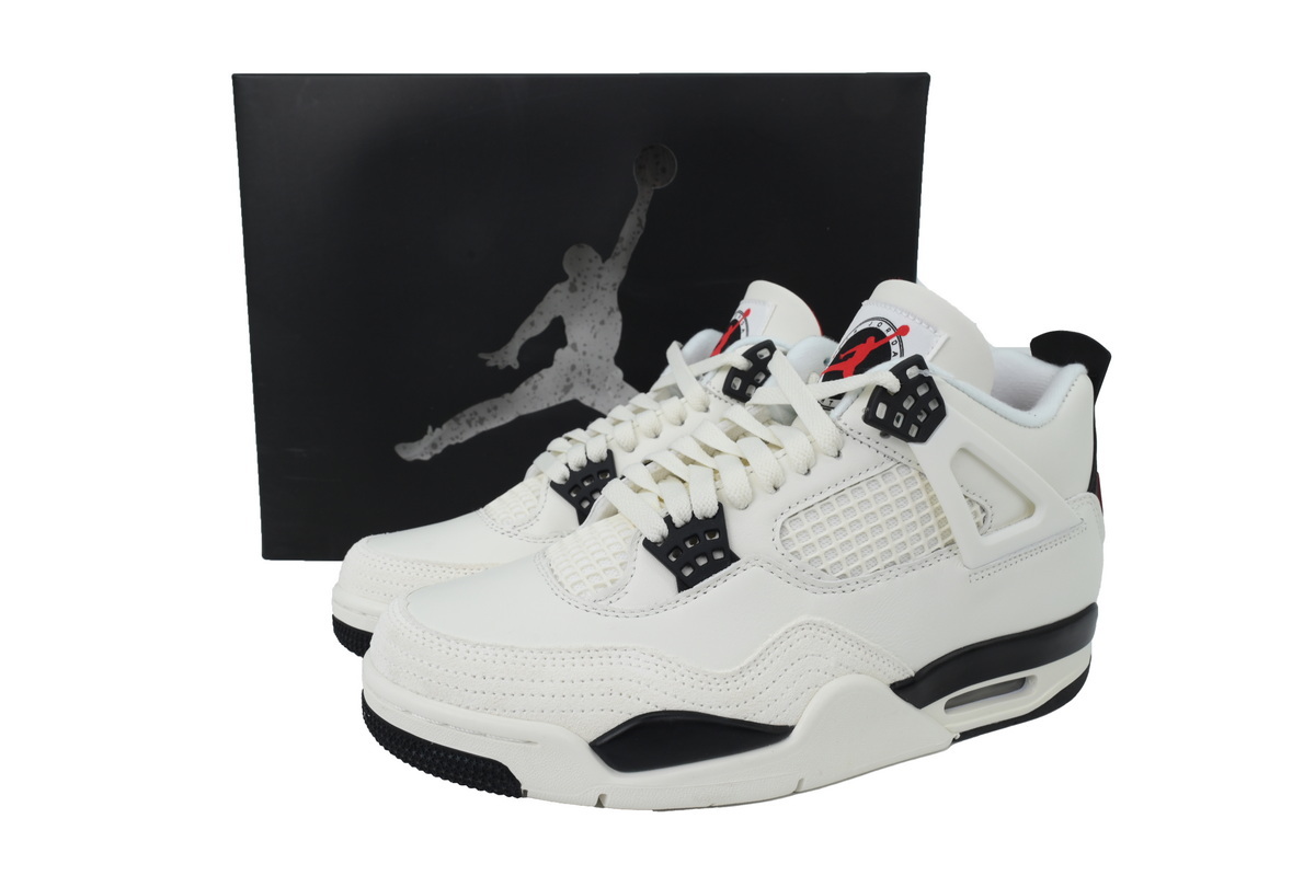  Air Jordan 4 Retro White Black And Red IM4002-100