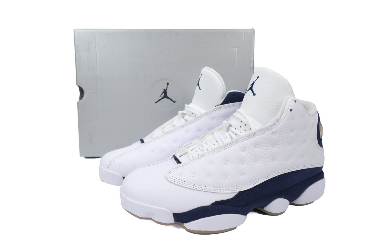 Air Jordan 13 Branco e azul escuro