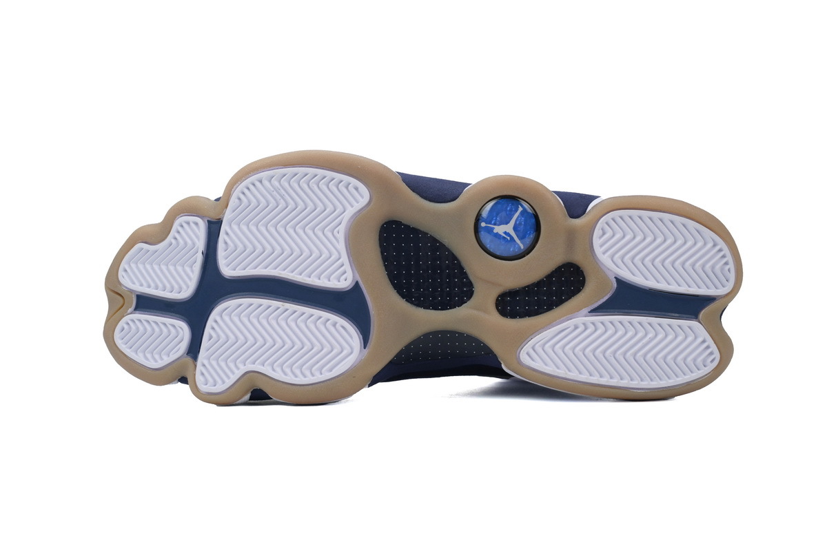 Air Jordan 13 Branco e azul escuro