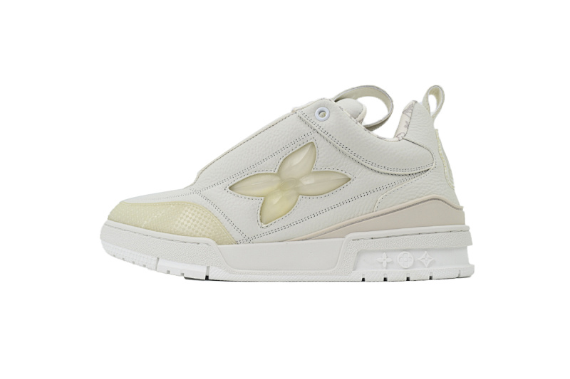 Louis Vuitton LV Trainer Apricot Cream Flower Sneakers