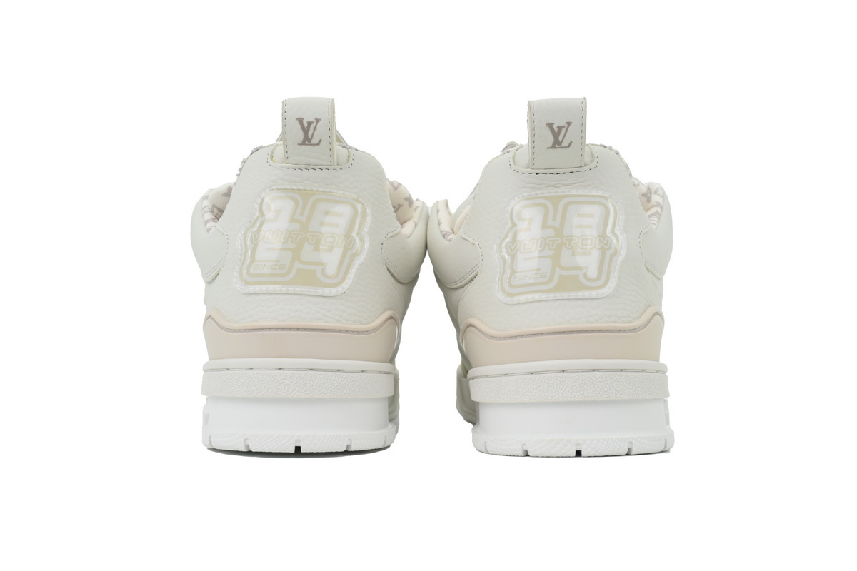 Louis Vuitton LV Trainer Apricot Cream Flower Sneakers