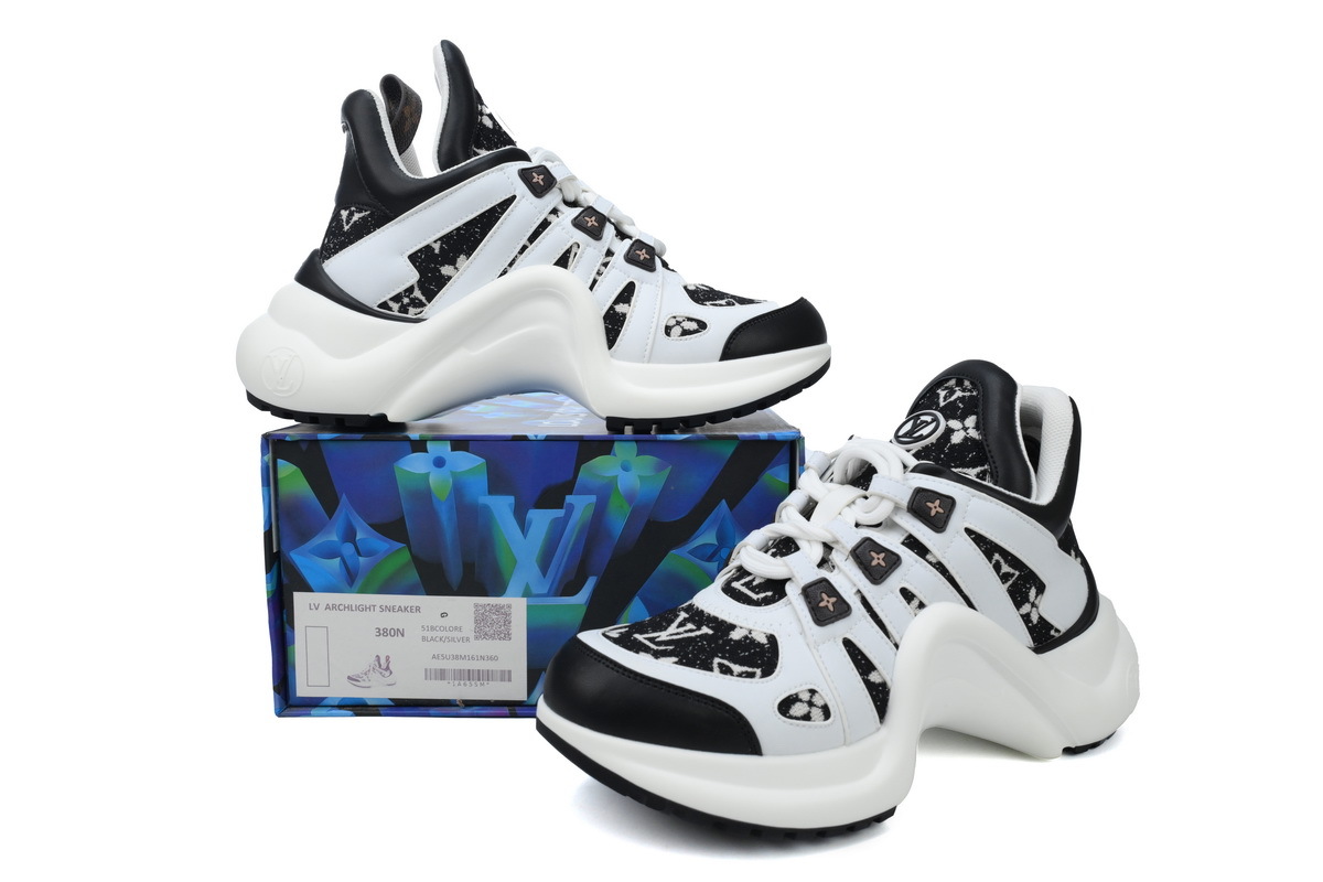 Louis Vuitton LV Archlight Black White Monogram Sneakers