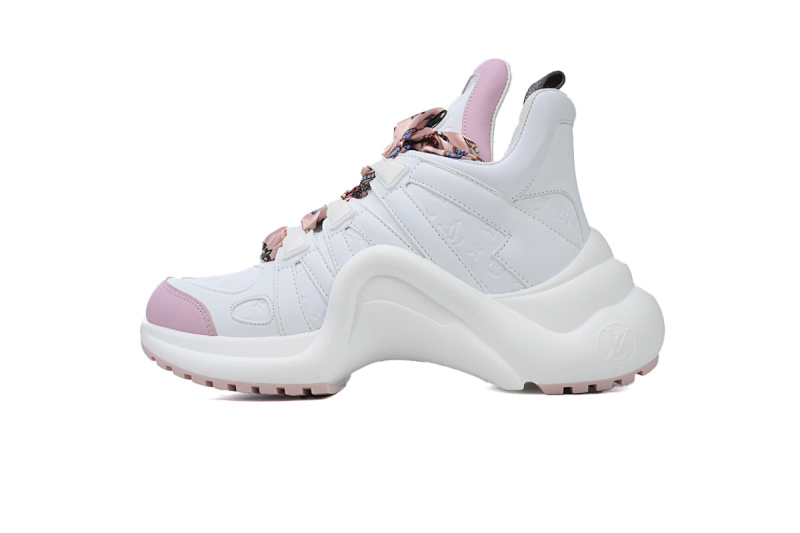 Louis Vuitton LV Archlight White Pink Ribbon Sneakers
