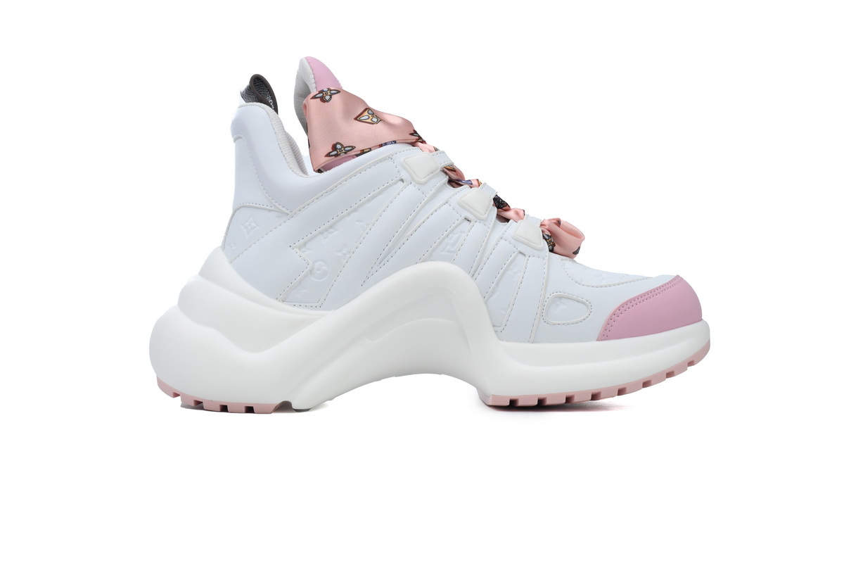 Louis Vuitton LV Archlight White Pink Ribbon Sneakers