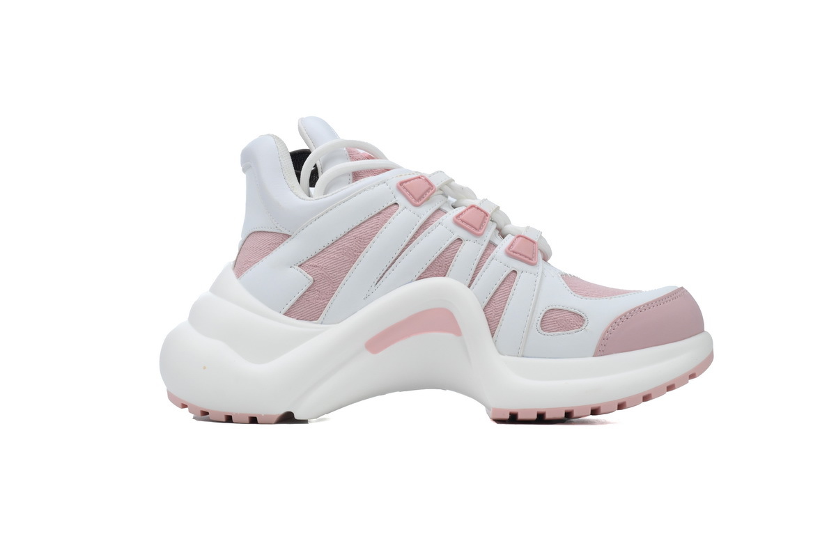 Louis Vuitton LV Archlight Pink White Mesh Leather Sneaker