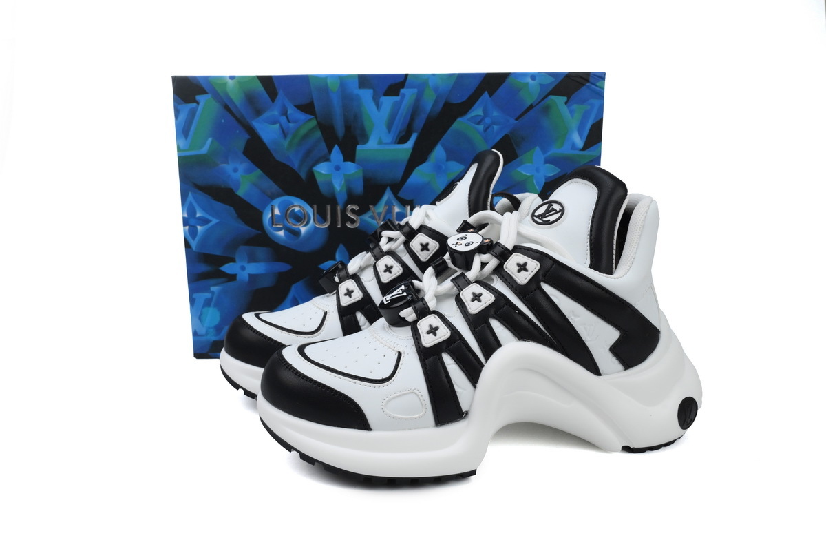 Louis Vuitton LV Archlight White Black Charm Sneakers