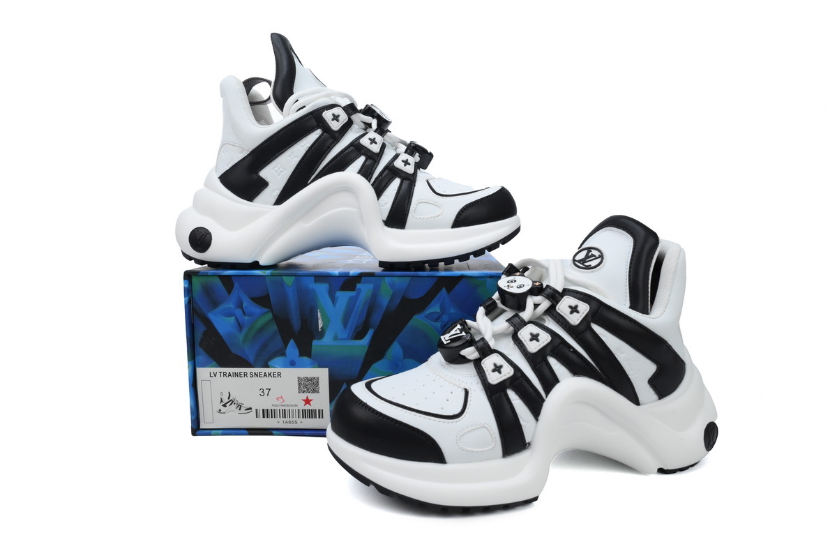 Louis Vuitton LV Archlight White Black Charm Sneakers