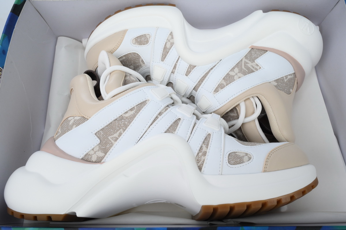 Louis Vuitton LV Archlight Beige White Monogram Sneakers