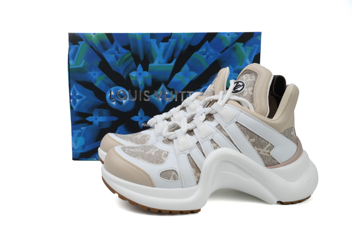 Louis Vuitton LV Archlight Beige White Monogram Sneakers