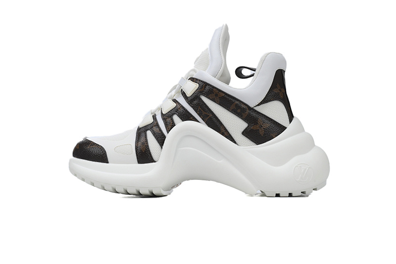 Louis Vuitton LV Archlight White Brown Monogram Sneakers