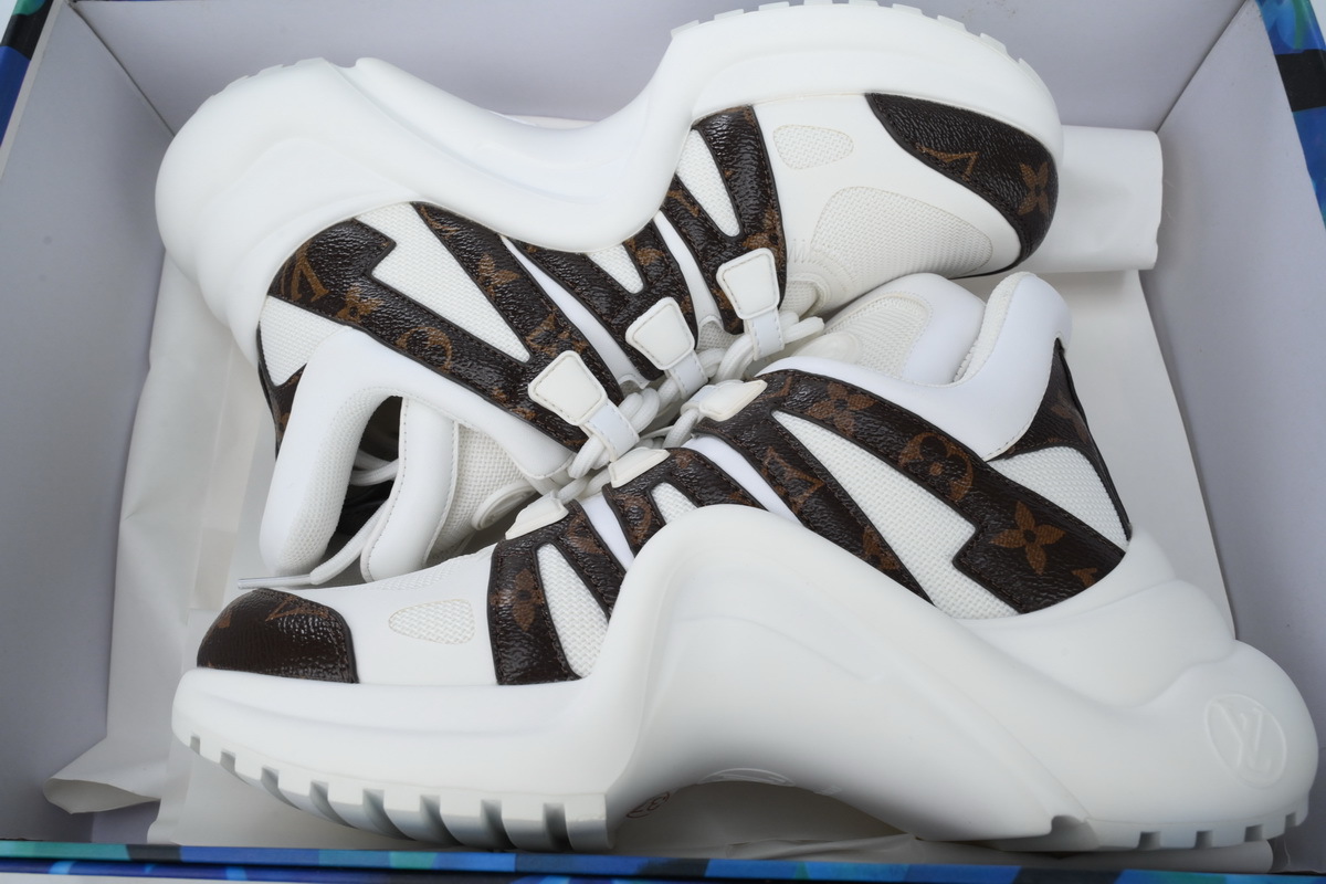 Louis Vuitton LV Archlight White Brown Monogram Sneakers