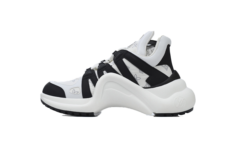 Louis Vuitton LV Archlight White Black Monogram Strap Sneakers