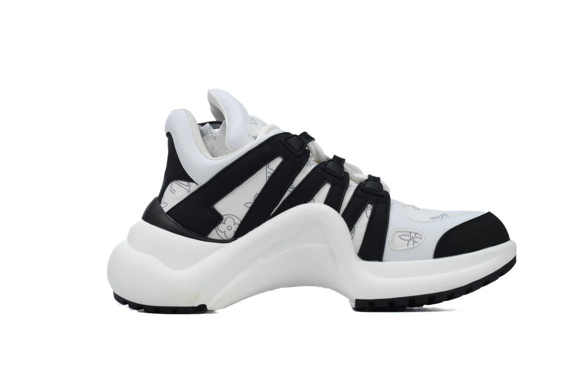 Louis Vuitton LV Archlight White Black Monogram Strap Sneakers