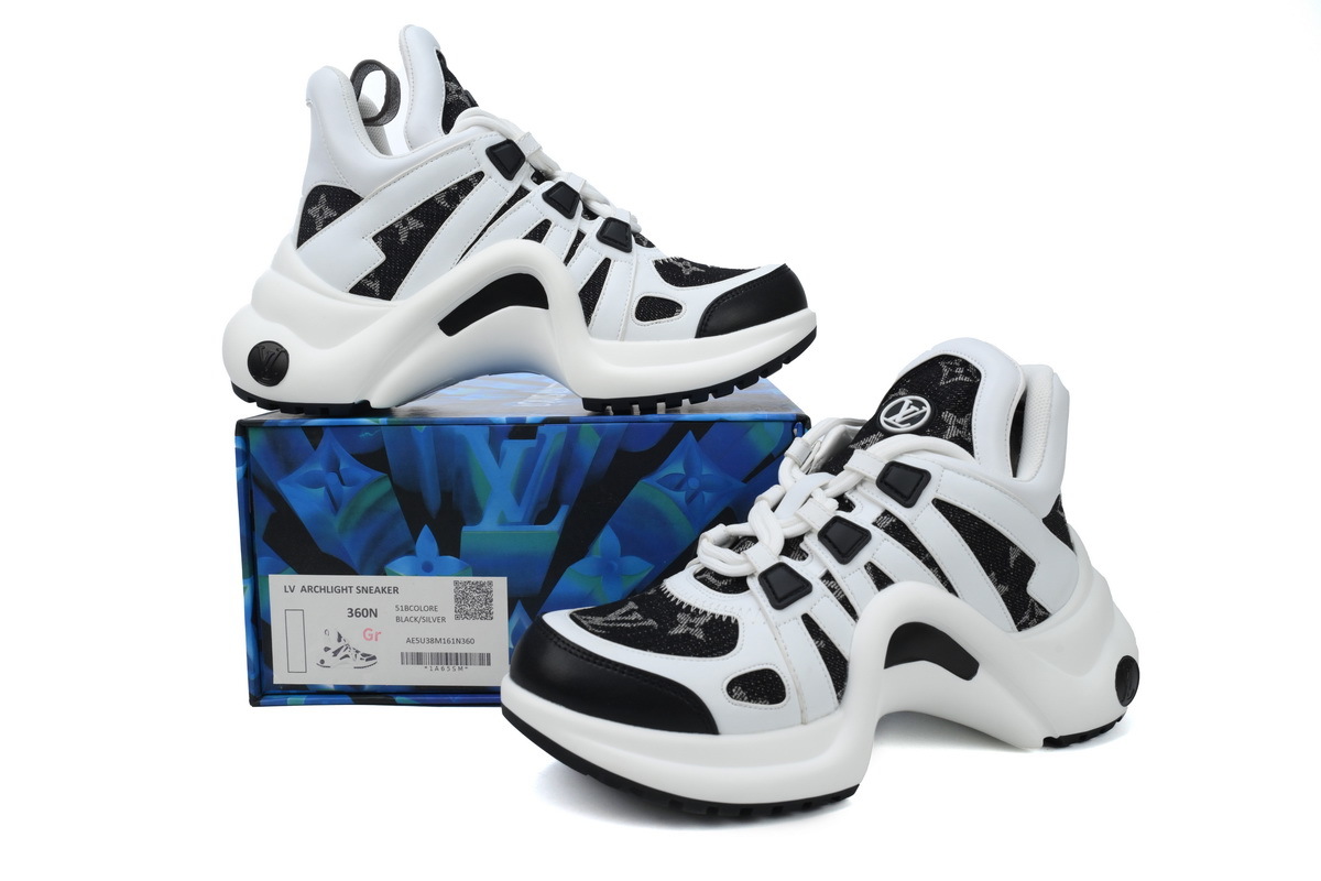 Louis Vuitton LV Archlight Black White Monogram Sneakers