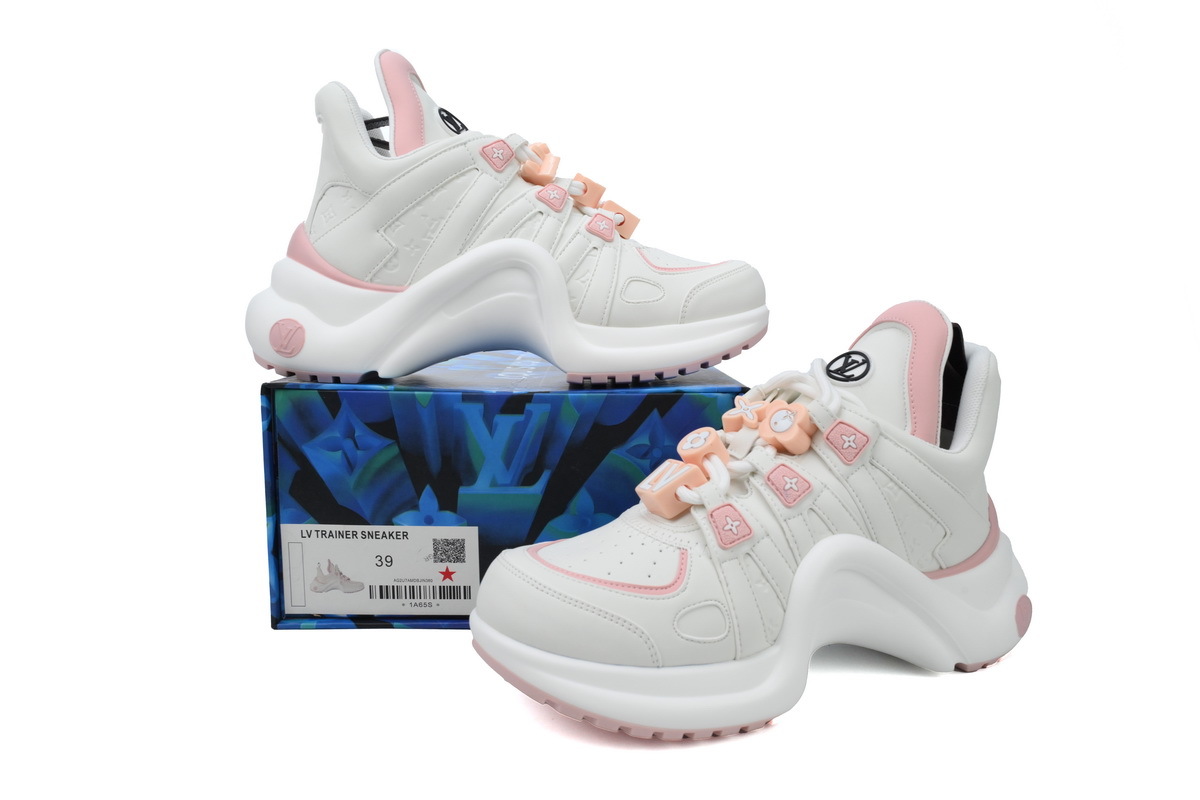 Louis Vuitton LV Archlight White Pink Leather Sneaker