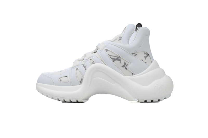 Louis Vuitton LV Archlight White Gray Monogram Mesh Leather Sneaker