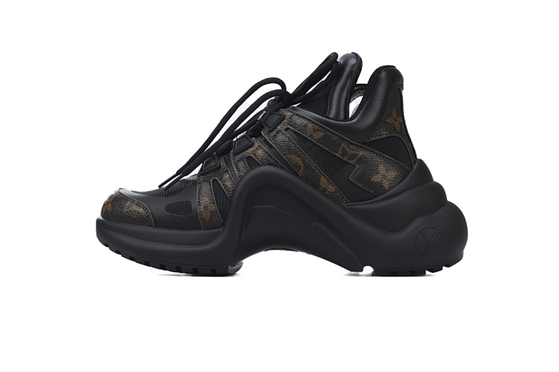 Louis Vuitton LV Archlight Black Brown Monogram Mesh Leather Sneaker