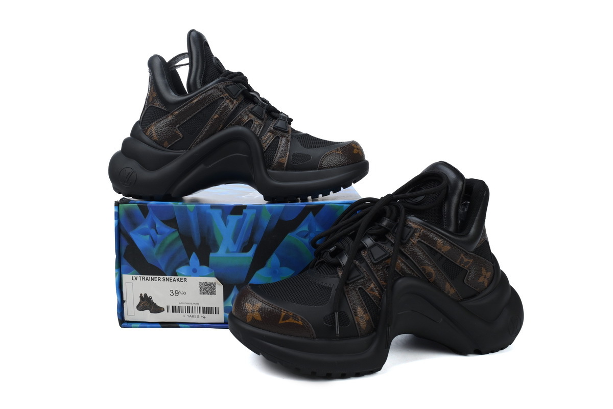 Louis Vuitton LV Archlight Black Brown Monogram Mesh Leather Sneaker