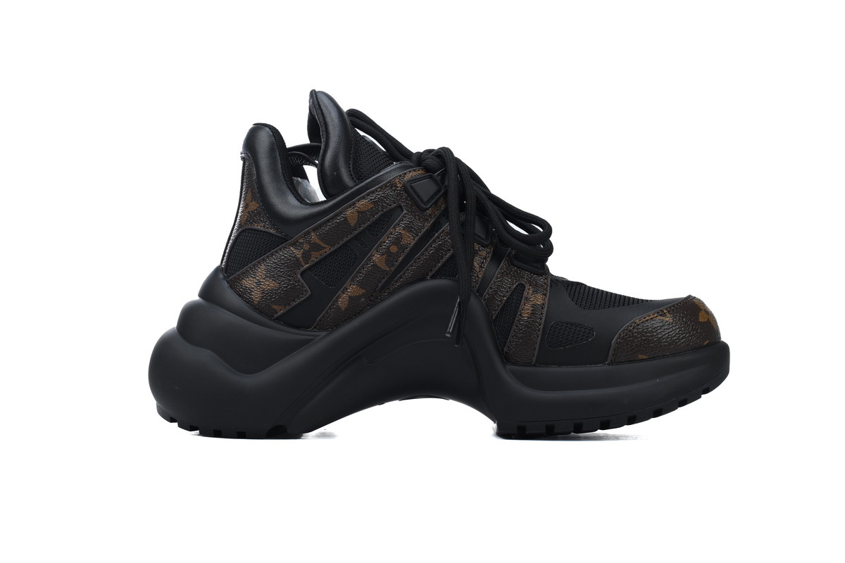 Louis Vuitton LV Archlight Black Brown Monogram Mesh Leather Sneaker