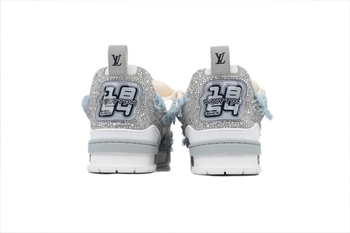 LOUIS VUITTON Horse Hair Gray White Diamond