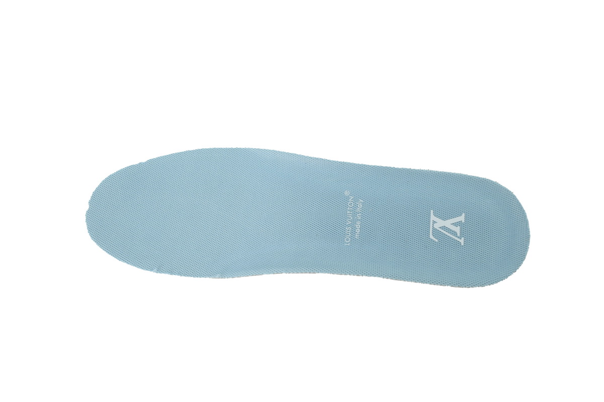 Louis Vuitton LV Trainer Style Sky Blue Multicolor Monogram Leather Sneaker
