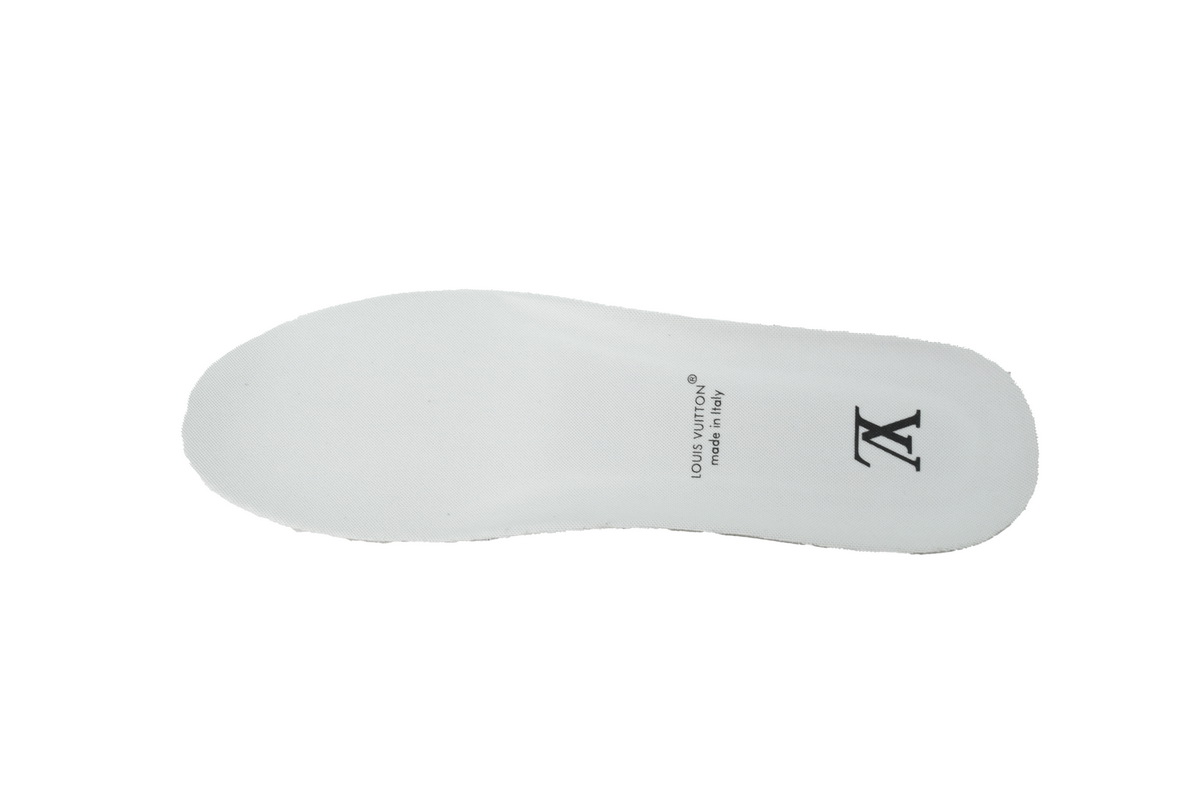 Louis Vuitton LV Trainer Style White Blue Monogram Leather Sneaker