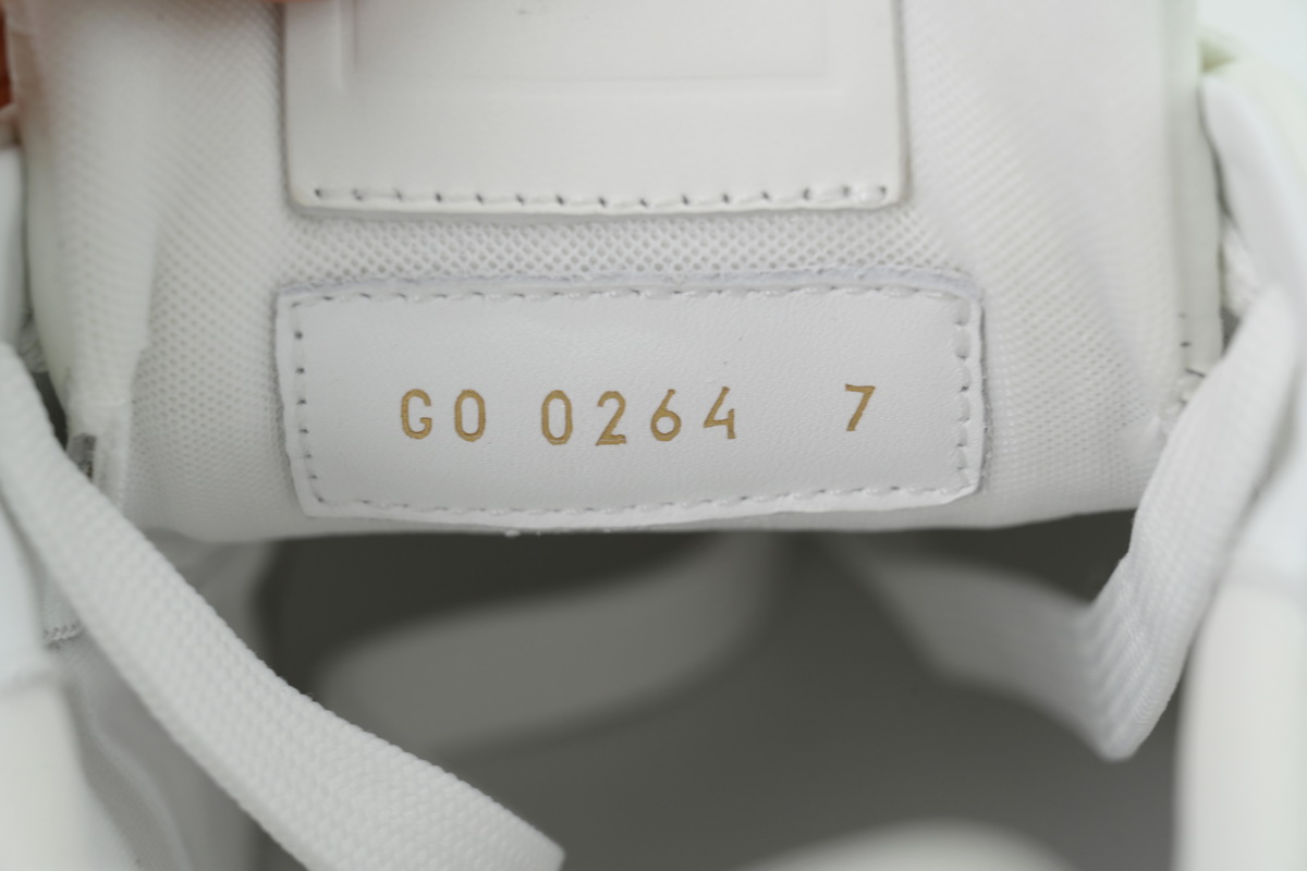 Louis Vuitton LV Trainer Style White Blue Monogram Leather Sneaker