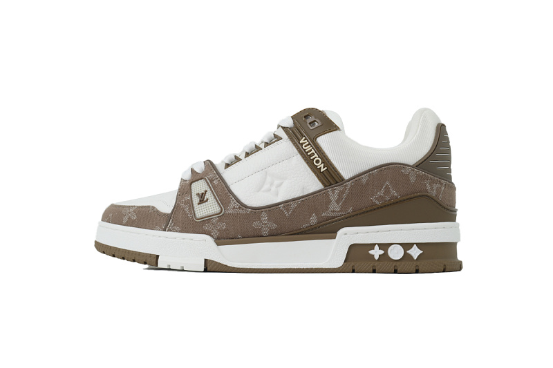 Louis Vuitton LV Trainer Brown White Monogram Sneakers